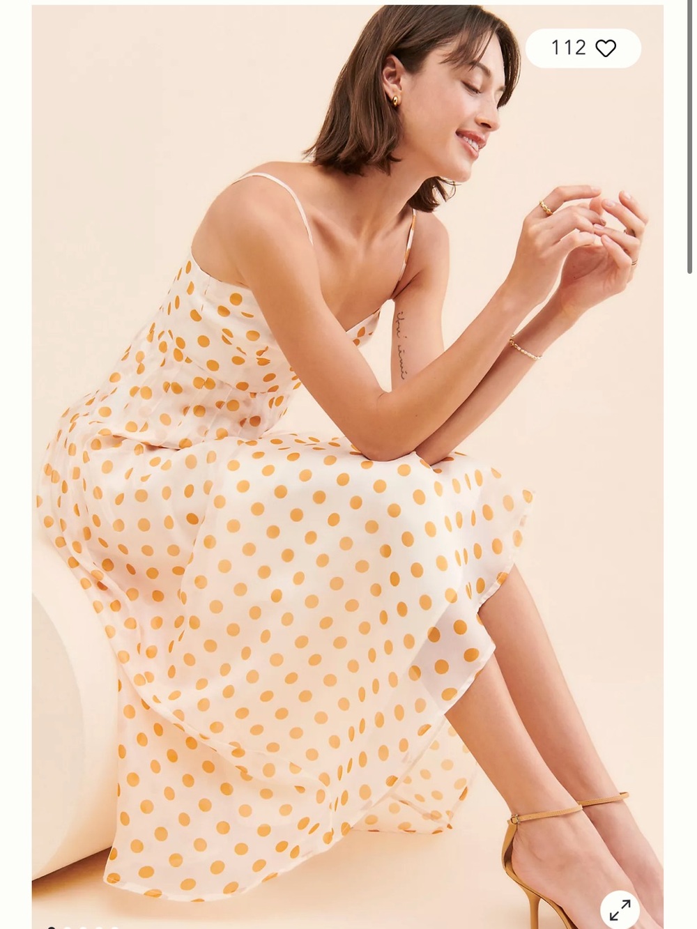 En Saison Ava Polka Dot Midi Dress